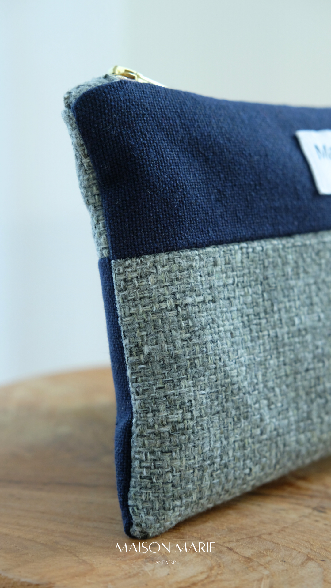 Pochette Marineblauw - Grijs