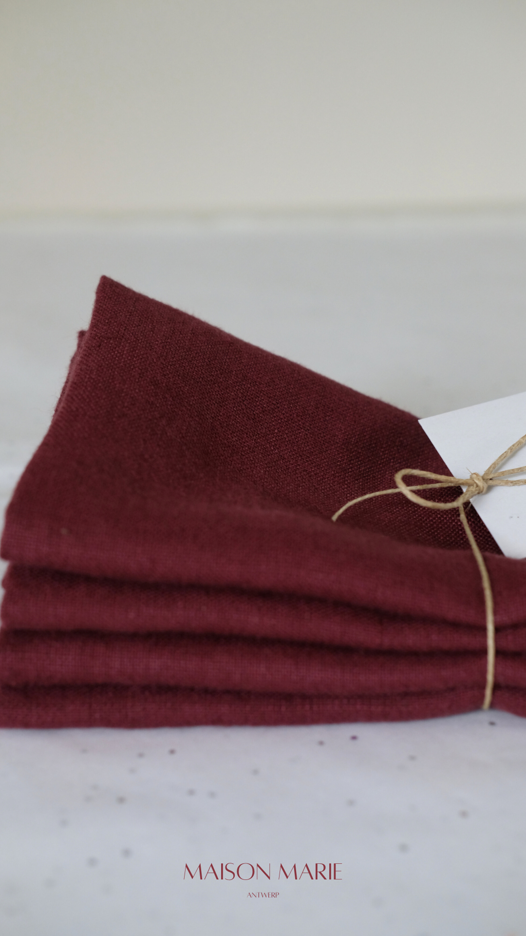 Servet linnen Burgundy 45x45cm