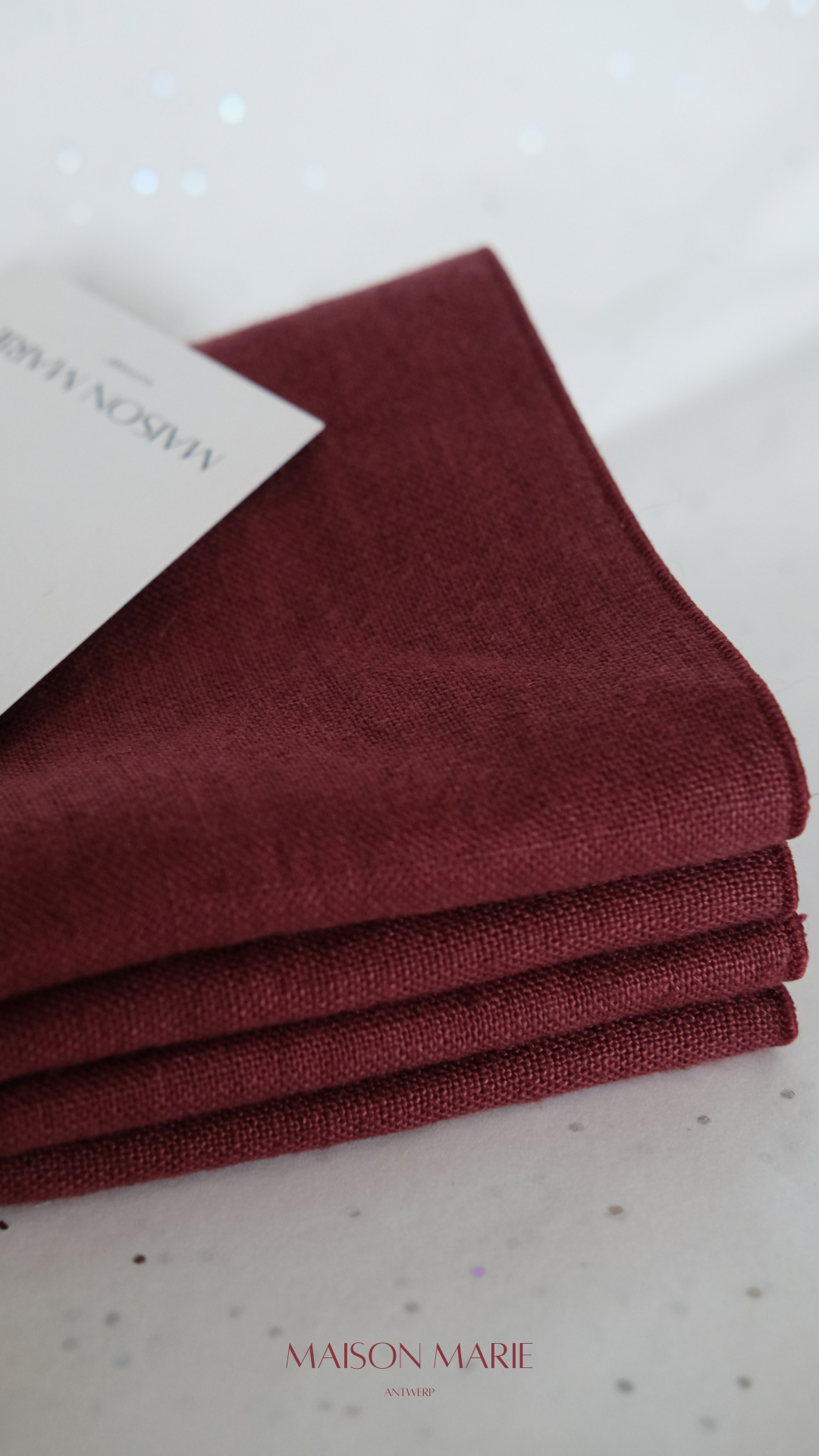 Servet linnen Burgundy 45x45cm