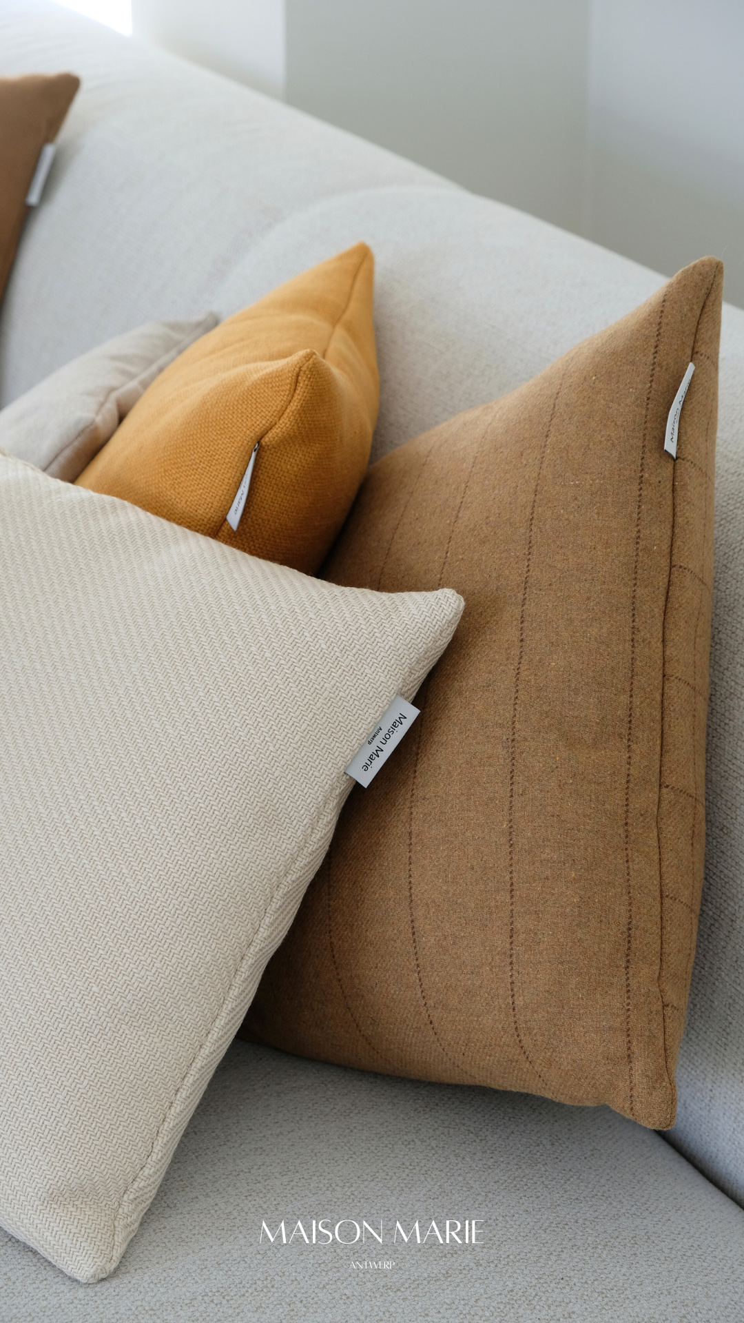 Kussenhoes Lombos Eggshell 45 x 45cm