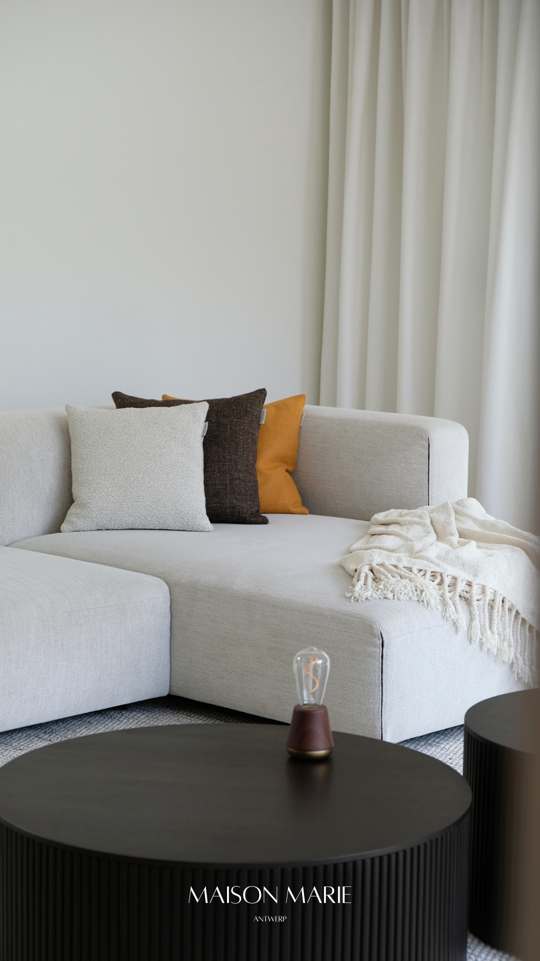 Kussenhoes Salicos 50 x 50cm Naturel-bruin