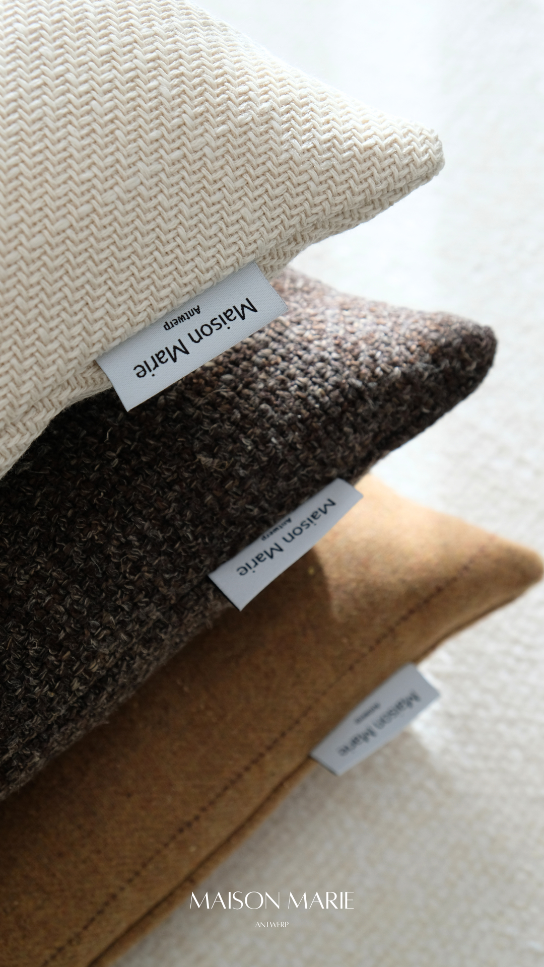Kussenhoes Salicos 50 x 50cm Naturel-bruin