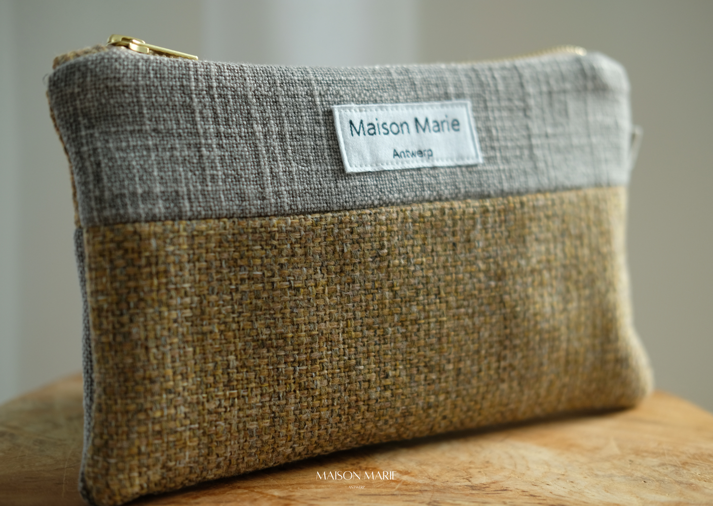 Pochette oker-taupe